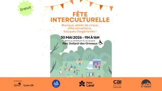 Fête interculturelle Musique, atelier de cirque, offre alimentaire, kiosques d'organismes