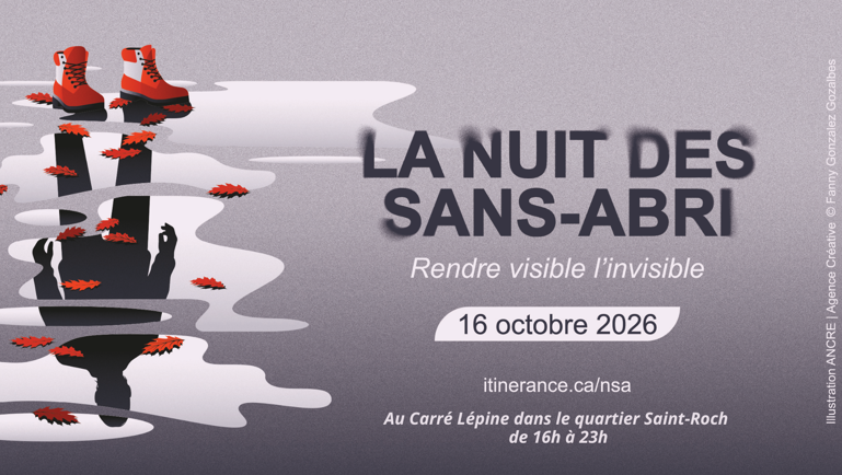Affiche illustrée de la Nuit des sans-abri.