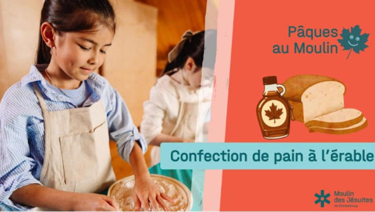 Pâques au moulin Confection de pain à l'érable
