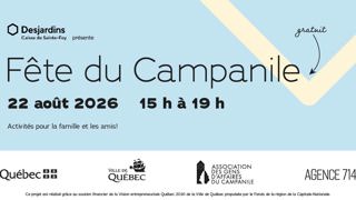 Fête du Campanile 22 août 2026 15 h à 19 h Activités pour la famille et les amis! Gratuit